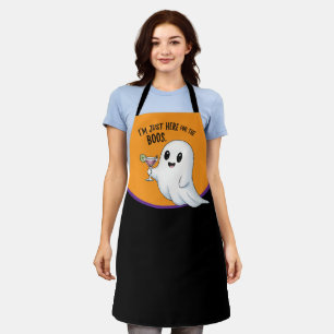 Ich bin nur hier für das Boos Halloween Schürze