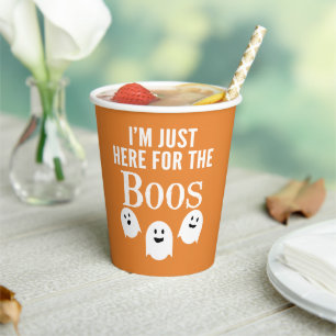 Ich bin nur hier für das Boos - lustiges Halloween Pappbecher