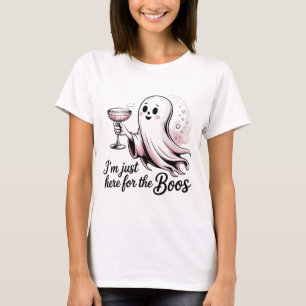 Ich bin nur hier für das Boos-Shirt   Funny Ghost  T-Shirt