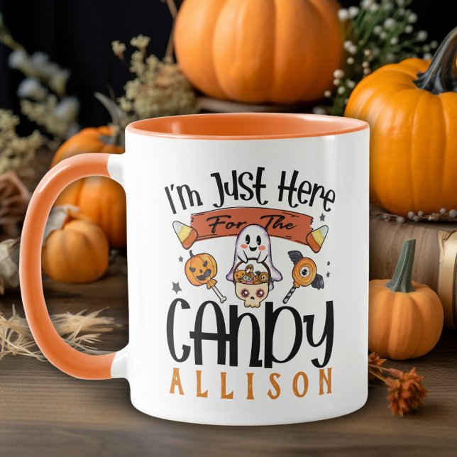 Ich bin nur hier für das Candy Custom Halloween Tasse (I'm Just Here for the Candy Custom Halloween Mug)