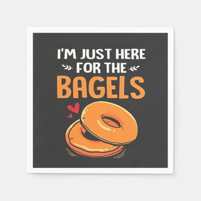Ich bin nur hier für das jüdische Essen von Bagels Serviette (Vorderseite)