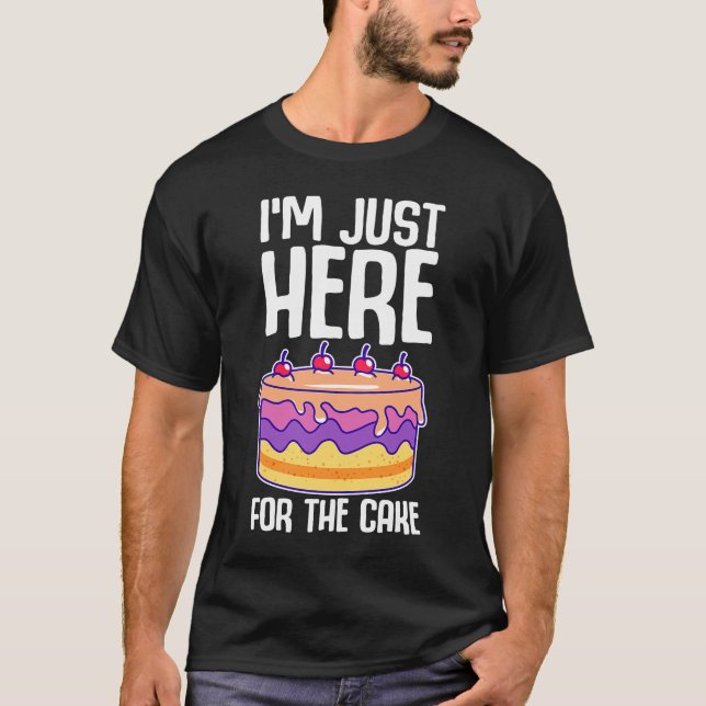 Ich bin nur hier für das lustige, ironische Feier T-Shirt (Vorderseite)