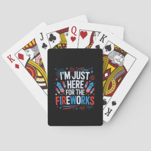 Ich bin nur hier für das patriotische Feuerwerk am Spielkarten