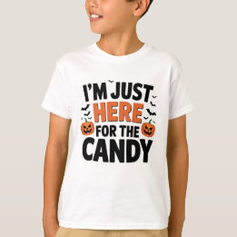 Ich bin nur hier für das süße - sonnige Halloween T-Shirt