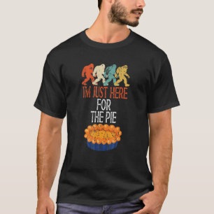 Ich bin nur hier für den Erntedank Joke Adult. T-Shirt
