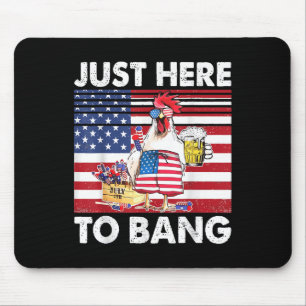 Ich bin nur hier für den Knall Lustiger Feuerwerk- Mousepad