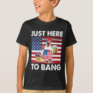 Ich bin nur hier für den Knall Lustiger Feuerwerk- T-Shirt