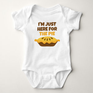 Ich bin nur hier für den Kuchen-Erntedank Baby Strampler