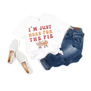 Ich bin nur hier für den Kuchen Erntedank Pumpkin  T-Shirt