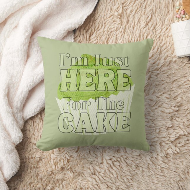 Ich bin nur hier für den Kuchen, Matcha-Kuchen Kissen (Decke)