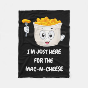 Ich bin nur hier für den Mac-n-Käse Lustige Kinder Fleecedecke