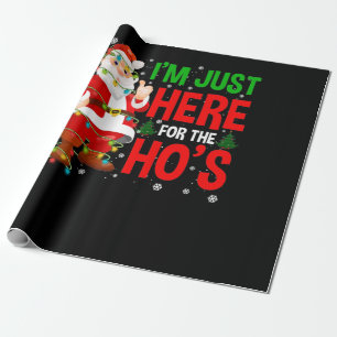 Ich bin nur hier für den unverschämten Weihnachtsm Geschenkpapier