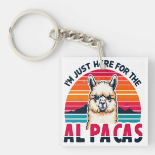Ich bin nur hier für die Alpacas Funny Alpaca Lieb Schlüsselanhänger