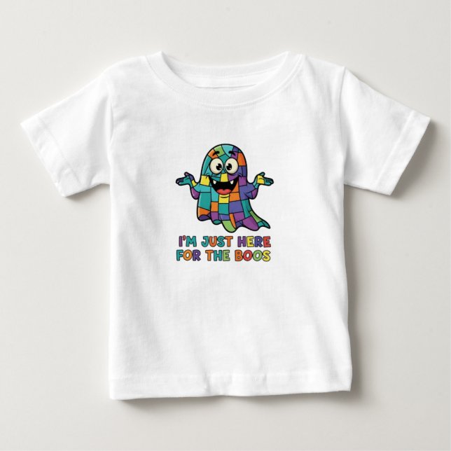 ICH BIN NUR HIER FÜR DIE BOOS BABY T-SHIRT (Vorderseite)