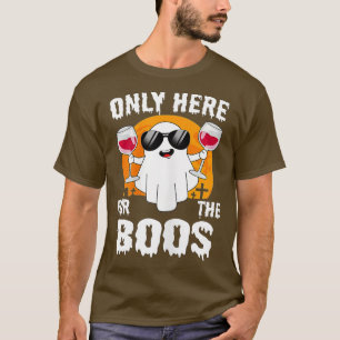 Ich bin nur hier für die Boos Halloween Men Ghost  T-Shirt