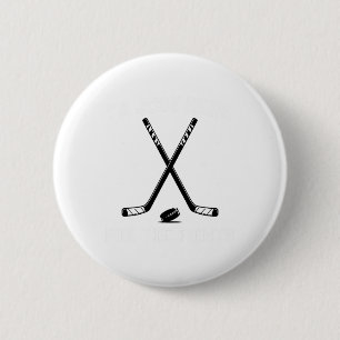 Ich bin nur hier für die Kämpfe Hockey Humor Hocke Button