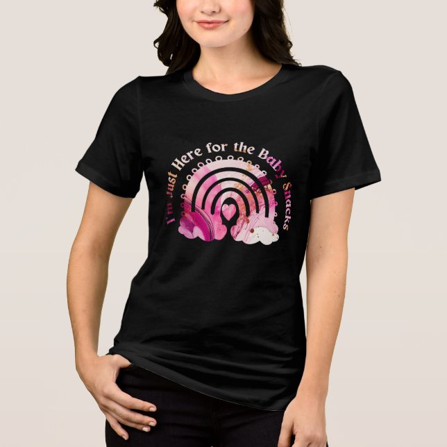 Ich bin nur hier für die kleinen Snacks Tri-Blend Shirt (Vorderseite)