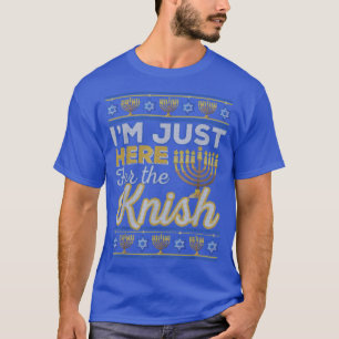 Ich bin nur hier für die Knish Funny Hanukkah Food T-Shirt