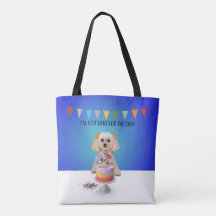Ich bin nur hier für die Kuchen Tote Tasche