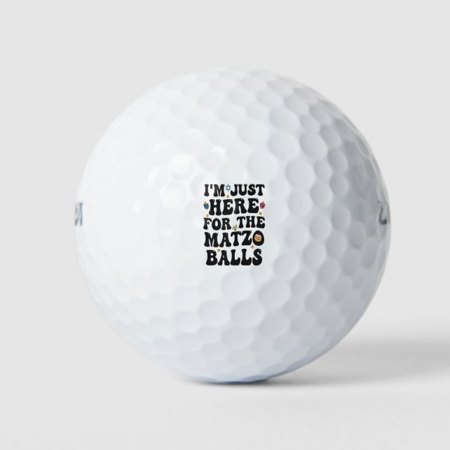 Ich bin nur hier für die Matzo Balls Funny Hanukka Golfball (Vorderseite)