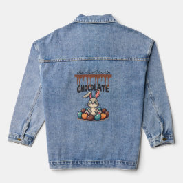Ich bin nur hier für die Schokolade: Osterhase Jeansjacke