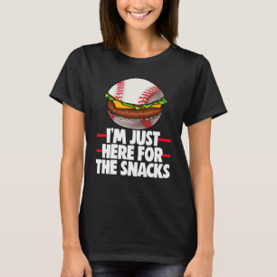 Ich bin nur hier für die Snacks und Burger Männer  T-Shirt
