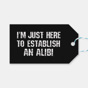 Ich bin nur hier, um ein Alibi aufzubauen Geschenkanhänger