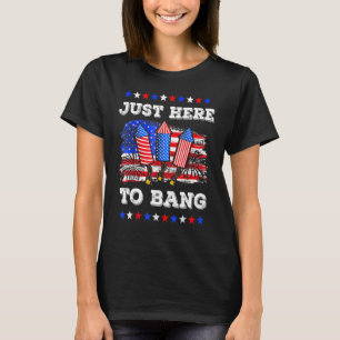 Ich bin nur hier, um Feuerwerk US-Flagge zu schlag T-Shirt