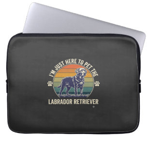 Ich bin nur hier um Labrador Retriever Hund Retro  Laptopschutzhülle