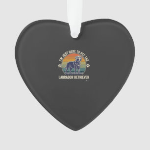 Ich bin nur hier, um Labrador Retriever Hund Retro Ornament