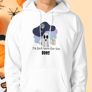 Ich bin nur wegen den Buh-Geistern hier Lustiger H Hoodie