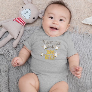Ich bin nur wegen der Boo-Bienen hier Lustiges Hal Baby Strampler