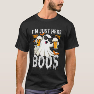 Ich bin nur wegen der Buh-Rufe Retro-Geisterbier H T-Shirt