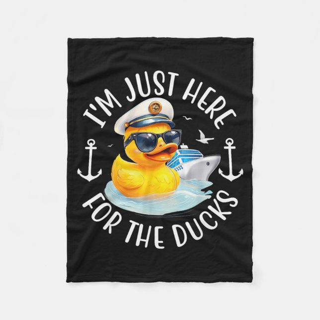 Ich bin nur wegen der Ente hier, Enten Kreuzfahrt, Fleecedecke (Vorderseite)