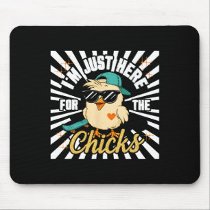 Ich bin nur wegen der Hühner hier Frohe Ostern Ska Mousepad