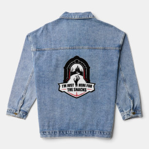 Ich bin nur wegen der Snacks hier Jeansjacke