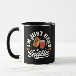 Ich bin nur wegen der Snacks hier Kaffeetasse