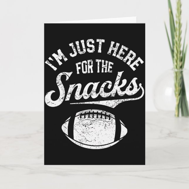 Ich bin nur wegen der Snacks Lustige Fantasy-Fußba Karte (Vorderseite)