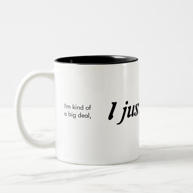 Ich bin nur! zweifarbige tasse (Links)