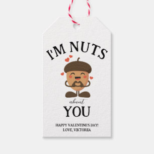 Ich bin Nüsse über dich Valentine einfache lustige Geschenkanhänger