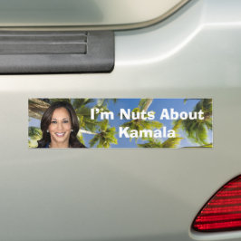 Ich bin Nüsse über Kamala Autoaufkleber
