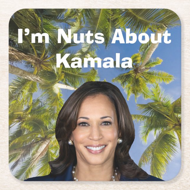Ich bin Nüsse über Kamala Rechteckiger Pappuntersetzer (Vorderseite)