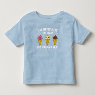 Ich bin offiziell diese vielen Eis Cremes alt 3 Ja Kleinkind T-shirt