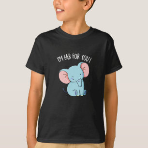 Ich bin Ohr für dich lustige Elefanten Pun Dark BG T-Shirt