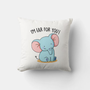 Ich bin Ohr Für Dich Lustiger Elefant Pun Kissen