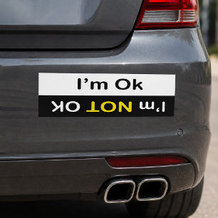 Ich bin OK / Ich bin nicht OK Lustiger Aufkleber Autoaufkleber