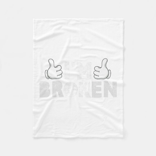 Ich bin okay, ich bin gebrochen Suizidverhütung Ps Fleecedecke (Vorderseite)