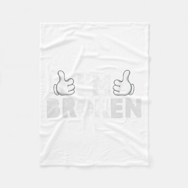 Ich bin okay, ich bin gebrochen Suizidverhütung Ps Fleecedecke (Vorderseite)