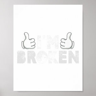 Ich bin okay, ich bin gebrochen Suizidverhütung Ps Poster