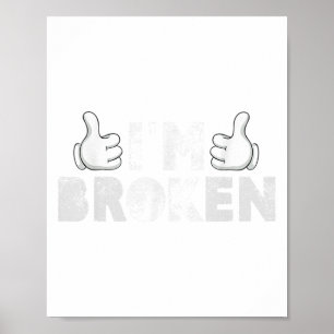 Ich bin okay, ich bin gebrochen Suizidverhütung Ps Poster